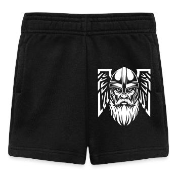 Viking Warrior Odin Winged Helmet Norse Mascot - Baby Shorts - black - Front