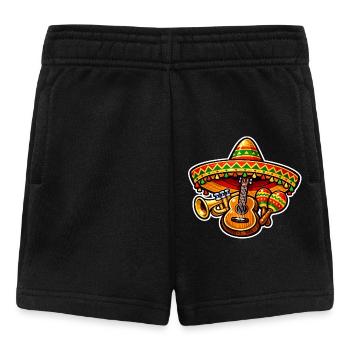 Design du sombrero ukulélé Fiesta - Short Bébé - noir - Devant