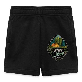 Camping Spruch Natur Liebe Camper Outdoor Geschenk - Baby Shorts - Schwarz - Vorne