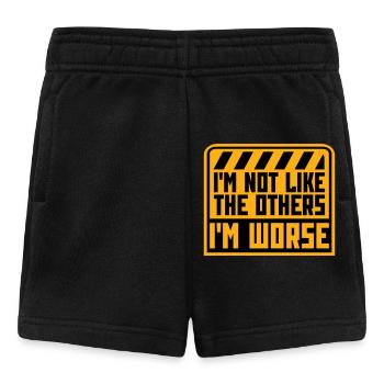 Je ne suis pas comme les autres, je suis pire, sarcasme drôle - Short Bébé - noir - Devant