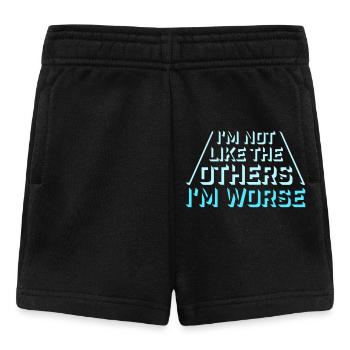 Je ne suis pas comme les autres, je suis pire, sarcasme drôle - Short Bébé - noir - Devant