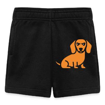 Dackel Hund Flat Design - Baby Shorts - Schwarz - Vorne