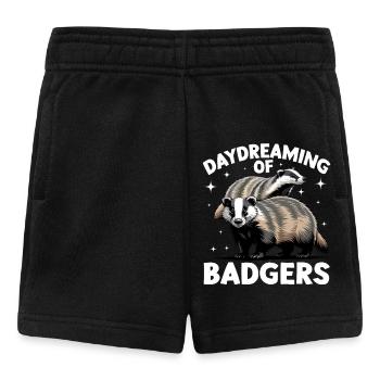 Funny Animal Badger - Baby Shorts - black - Front