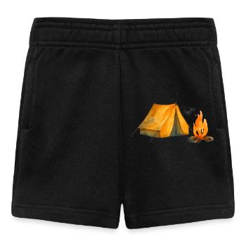Lagerabenteuer Zelt & Feuer - Baby Shorts - Schwarz - Vorne