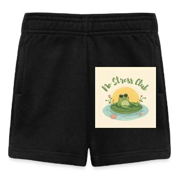 No Stress Club Frog Chill - Baby Shorts - black - Front