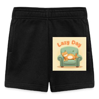Lazy Day Cat on Armchair - Baby Shorts - black - Front
