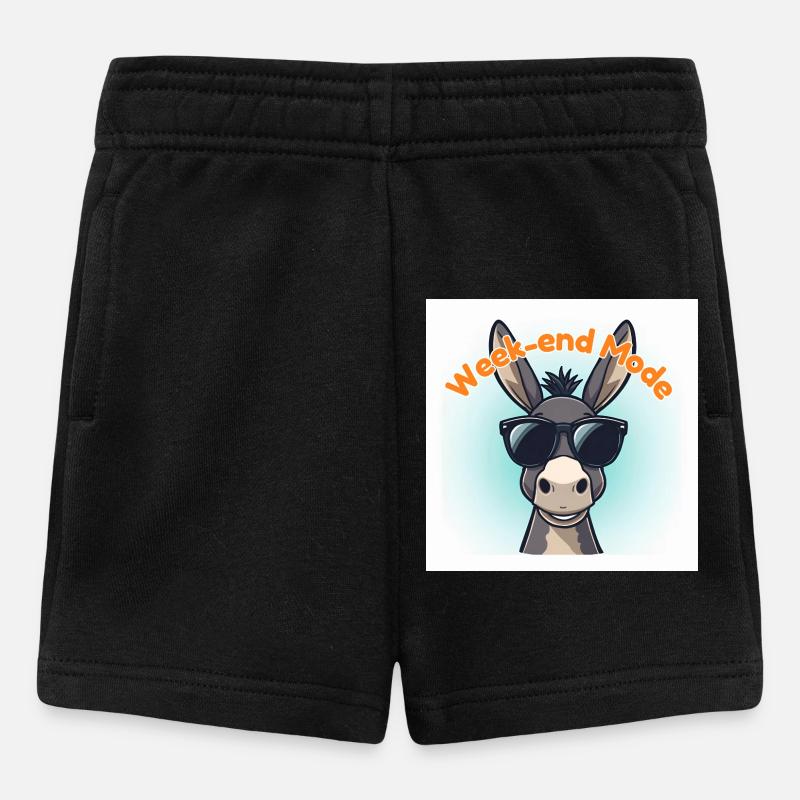 Âne Week-end Mode - Short Bébé - noir