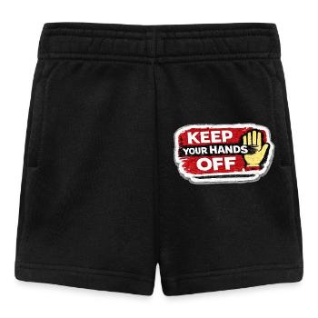 Finger weg von Respektieren Grenzen Aufkleber - Baby Shorts - Schwarz - Vorne
