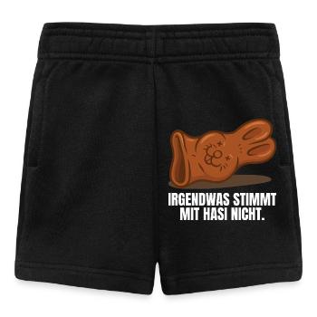 Schokoladenhase Ostern - Baby Shorts - Schwarz - Vorne