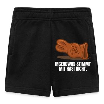 Schokoladenhase Ostern - Baby Shorts - Schwarz - Vorne