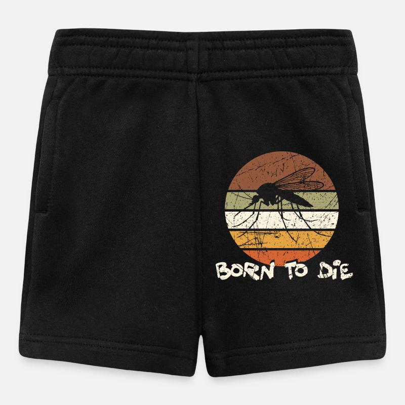 Born to Die – Vintage Retro Mosquito - Short Bébé - noir