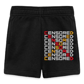 Censored Funny Statement Freedom Logo - Baby Shorts - black - Front