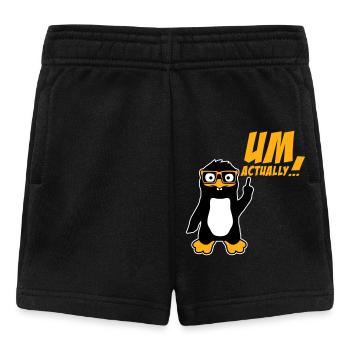 Le Pingouin devient le logo du nerd vraiment drôle - Short Bébé - noir - Devant