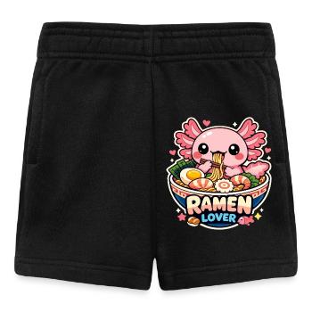 Axolotl Kawaii Ramen Food Cute Gift - Baby Shorts - black - Front