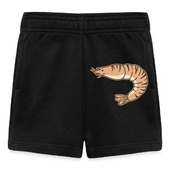 Pastel shrimp cartoon stripe tiger - Baby Shorts - black - Front