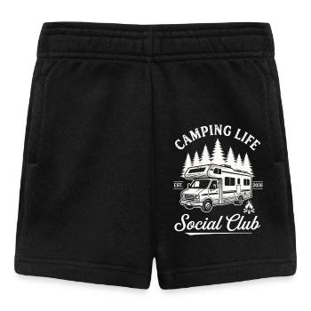 Camping Leben Design für Wohnmobil Fans - Baby Shorts - Schwarz - Vorne