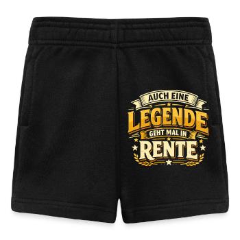 Legende geht in Rente - Baby Shorts - Schwarz - Vorne