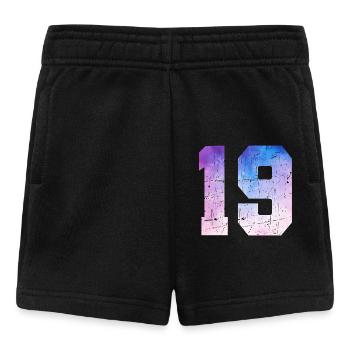 numéro 19 – Cadeau anniversaire 19 ans - Short Bébé - noir - Devant