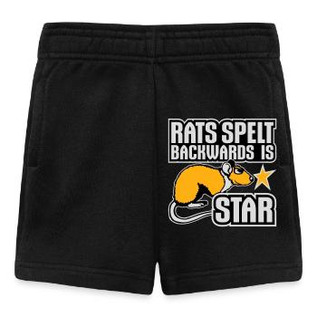 Rats Spelt Backwards Is Star Lustiger Ratte Spruch - Baby Shorts - black - Front
