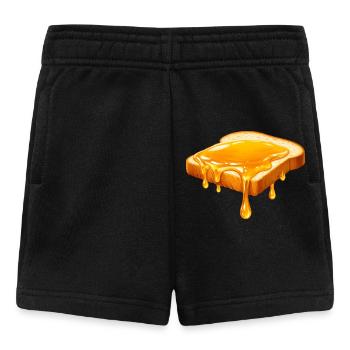 Illustration Honig auf Weißbrot  - Baby Shorts - Schwarz - Vorne