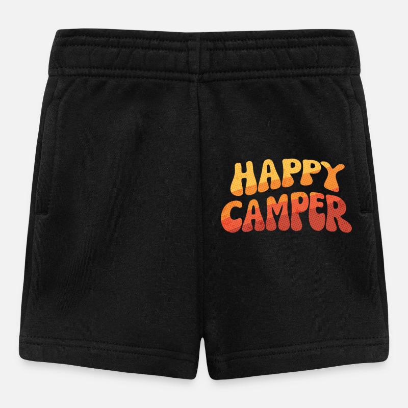 Texte dégradé de campeur heureux - Short Bébé - noir