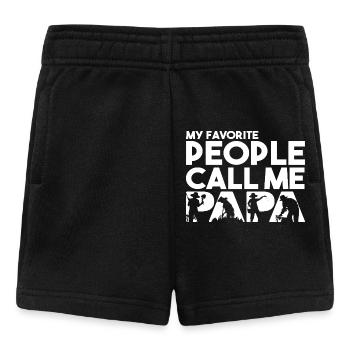 I Love My Papa Steel Worker Ironworker Design - Baby Shorts - black - Front