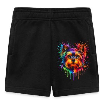 Yorkie | Terrier Pop Art - Baby Shorts - Schwarz - Vorne