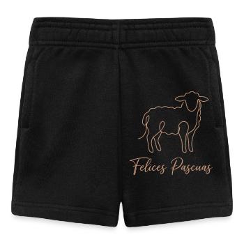 Felices Pascuas, Süßes Lamm Oster Shirt, Hoodie - Baby Shorts - Schwarz - Vorne