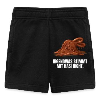Irgendwas Stimmt Mit Hasi Nicht Böses Hasi - Baby Shorts - Schwarz - Vorne