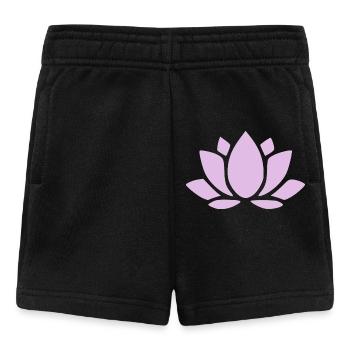 Fleur de lotus Fleur de lotus Fleur de lotus Fleur de violette Fleur de yoga - Short Bébé - noir - Devant