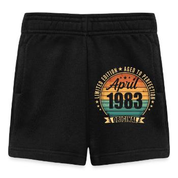 Cadeau d’anniversaire rétro vintage de Avril 1983 - Short Bébé - noir - Devant