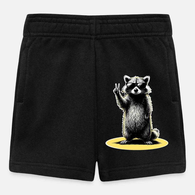 Paix des ratons laveurs - Short Bébé - noir