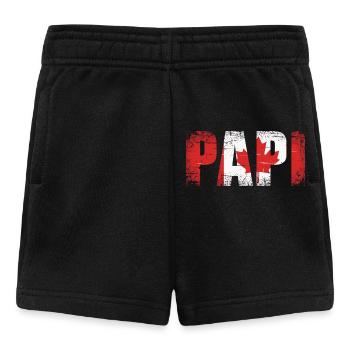 Papa Drapeau du Canada Papa Vintage - Short Bébé - noir - Devant