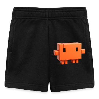 Claude Code Pixel 3D Mascot Cute Dev Sticker - Baby Shorts - black - Front