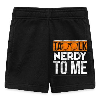 Talk Nerdy To Me Retro Orange Sunglasses Art - Baby Shorts - Schwarz - Vorne