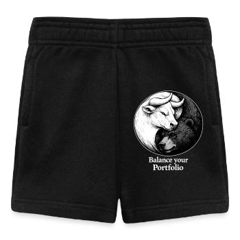 Bourse Yin Yang : Bull & Bear Équilibrez votre portefeuille - Short Bébé - noir - Devant