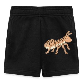 Fourmi tigrée stylisée rayures Tigrée - Short Bébé - noir - Devant