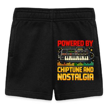 Propulsé par Chiptune | Nostalgie rétro - Short Bébé - noir - Devant