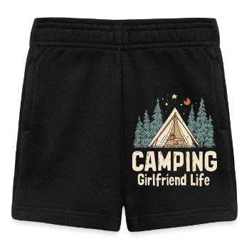 Camping Girlfriend Saying Camping Girlfriend Life Ca - Baby Shorts - black - Front