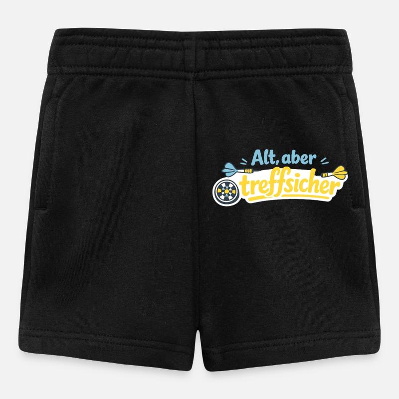 Alt, aber trefflich – Retro Darts - Baby Shorts - Schwarz