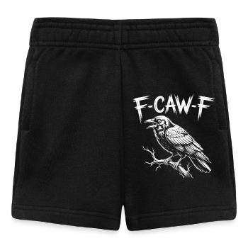 F-Caw-F Crow Raven Dark Gothic Humor Lustiger Goth - Baby Shorts - Schwarz - Vorne