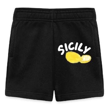 Illustration des citrons de Sicile - Sicile - Short Bébé - noir - Devant