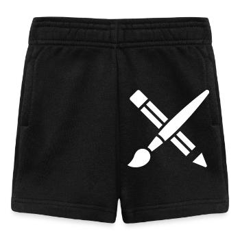 Brush, Pencil, Crafting, Art Icon - Baby Shorts - black - Front