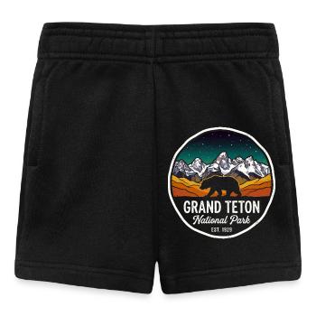 Panorama nocturne de Grand Teton - Short Bébé - noir - Devant