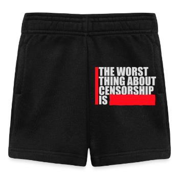 Le pire dans la censure, c’est l’ironie amusante - Short Bébé - noir - Devant