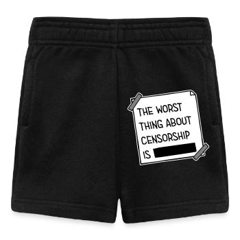 Le pire dans la censure, c’est l’ironie amusante - Short Bébé - noir - Devant