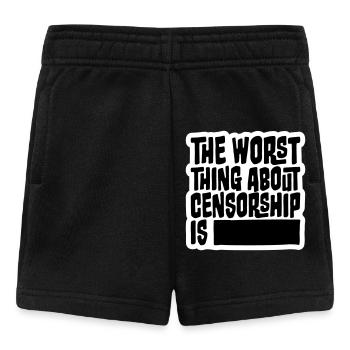 Le pire dans la censure, c’est l’ironie amusante - Short Bébé - noir - Devant