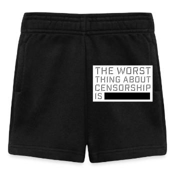Le pire dans la censure, c’est l’ironie amusante - Short Bébé - noir - Devant