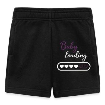 Baby Loading Heart Progress - Baby Shorts - black - Front