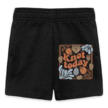 Don't knot today | Macrame Humor - Baby Shorts - black - Front